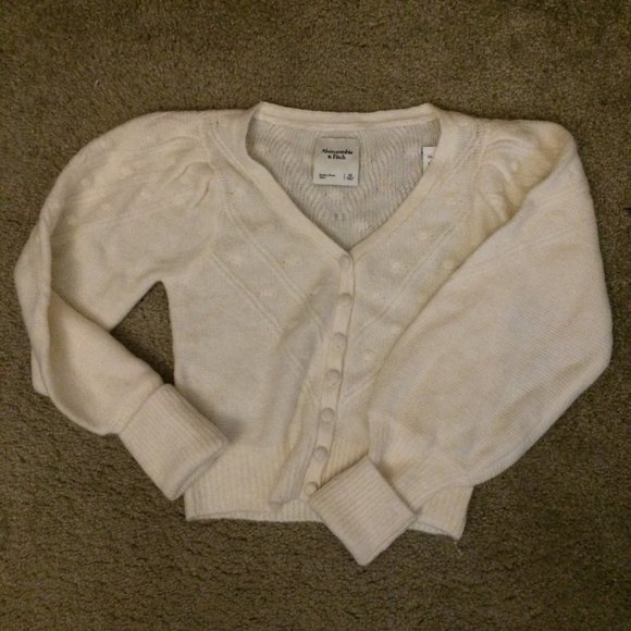abercrombie Bubble cropped cardigan white - Picture 3 of 14